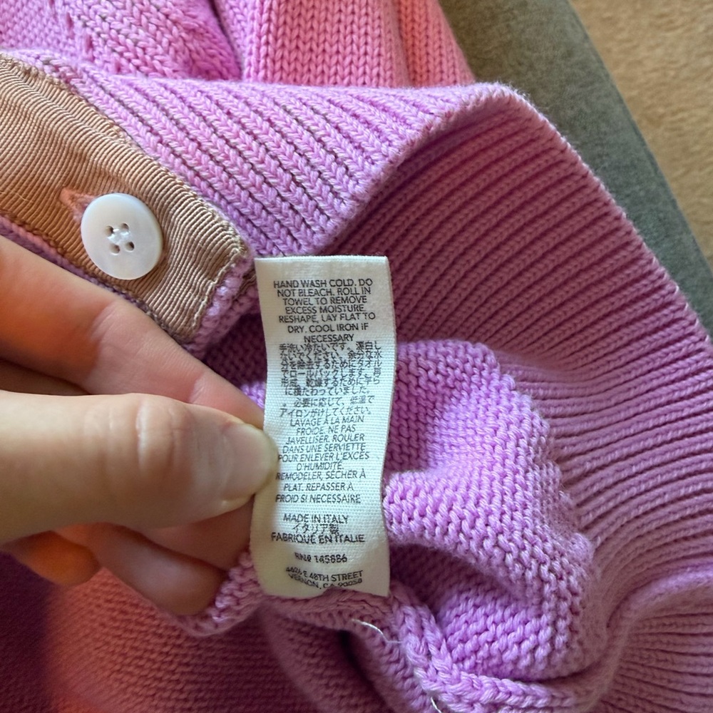 The Great. The Tiny Cardigan in the color Lilac Blossom - Picture 10 of 11